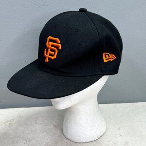 San Francisco Giants New Era Loga Hat Cap 7.5 Fitted MLB Black  Embroidered